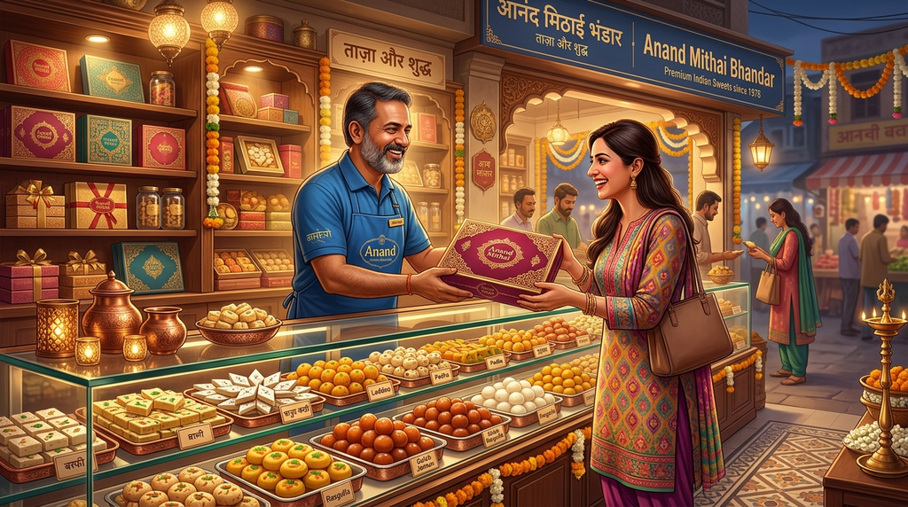 Sweets shop business management and cost setup.