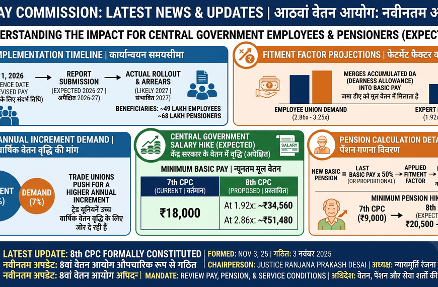 8th Pay Commission Latest News: 7% Increment & New Fitment Factor