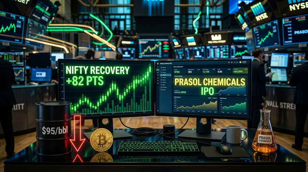 Stock Market Today 10 September Nifty Recovery Prasol IPO Bitcoin Update