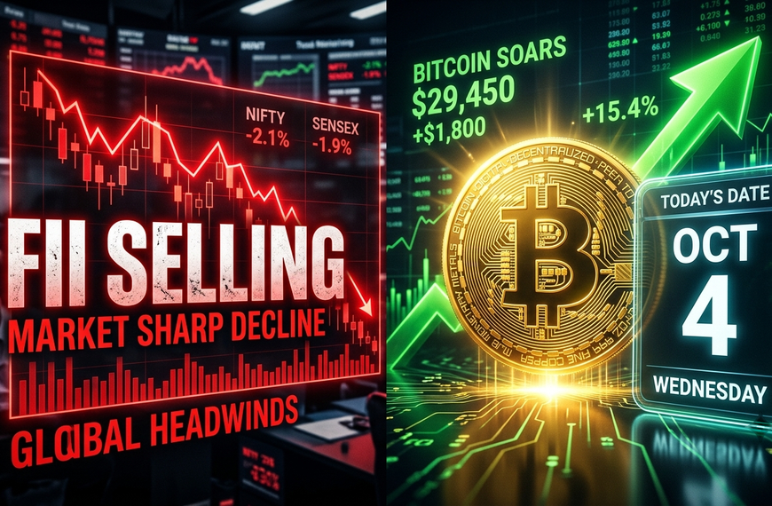 Stock Market Today 4 October Weekend Update Nifty FII Selling Bitcoin RK Fashion IPO